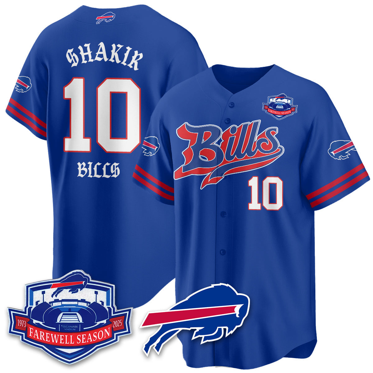 BUF Born x Raised Baseball Jersey - Stitched