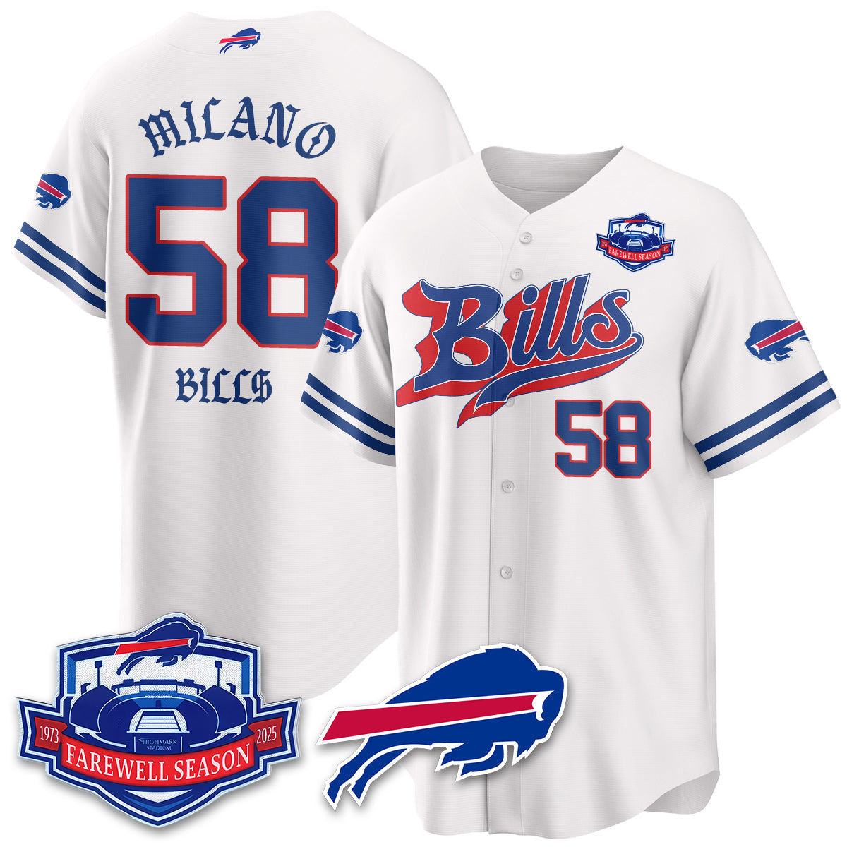 BUF Born x Raised Baseball Jersey - Stitched