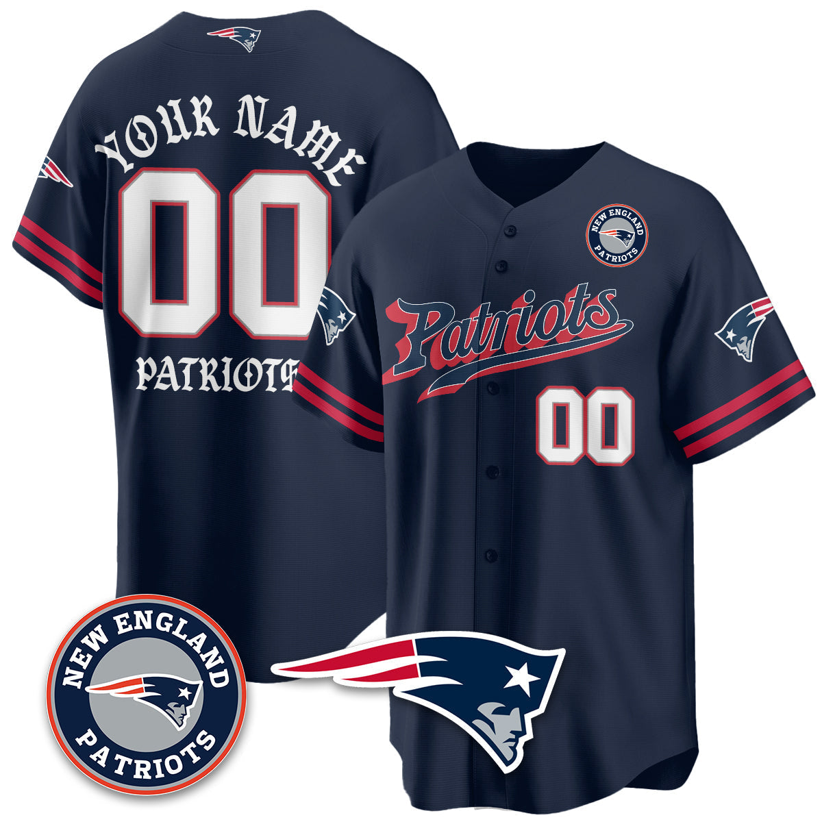 NE Born x Raised Baseball Jersey - Stitched