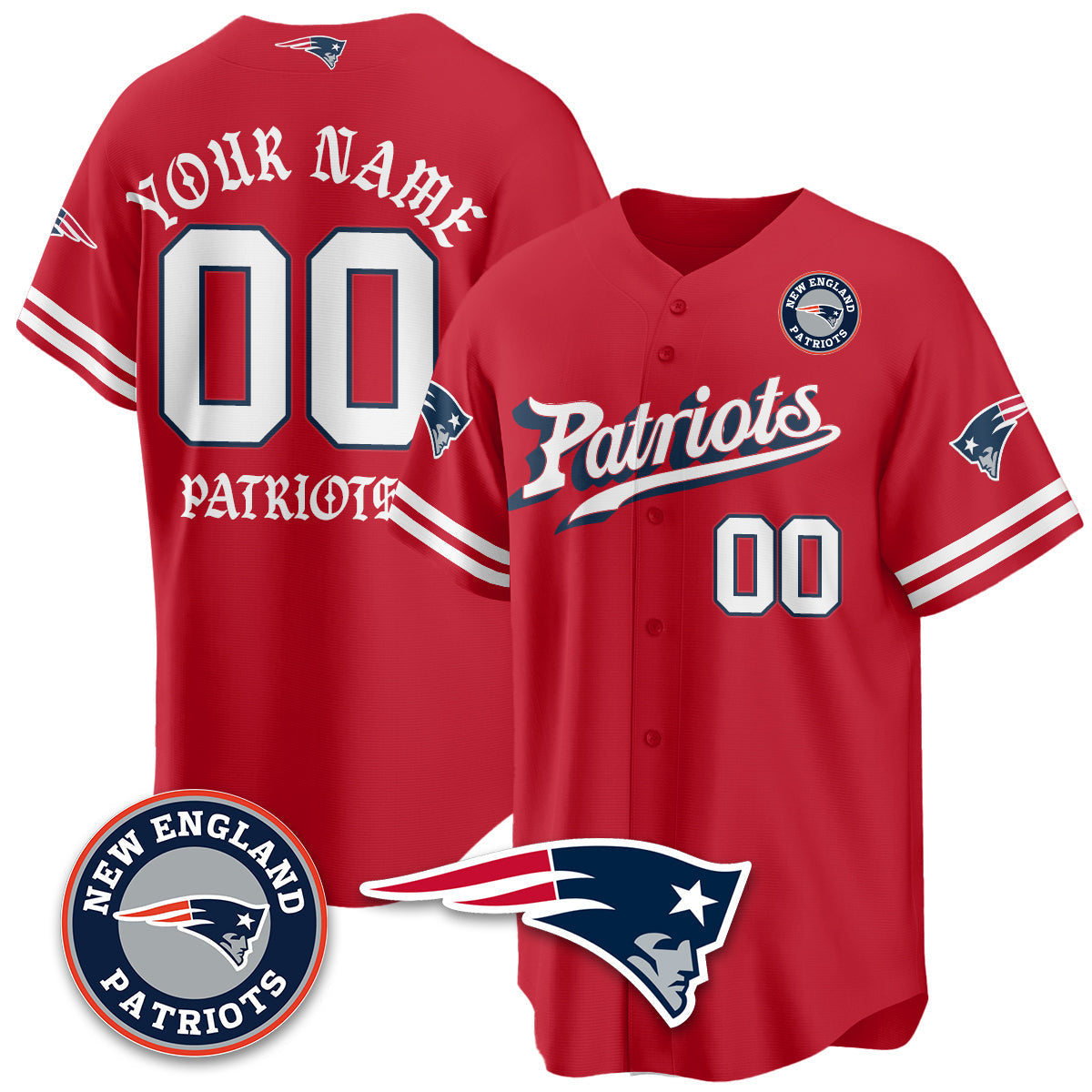 Custom NE Born x Raised Baseball Jersey - Stitched