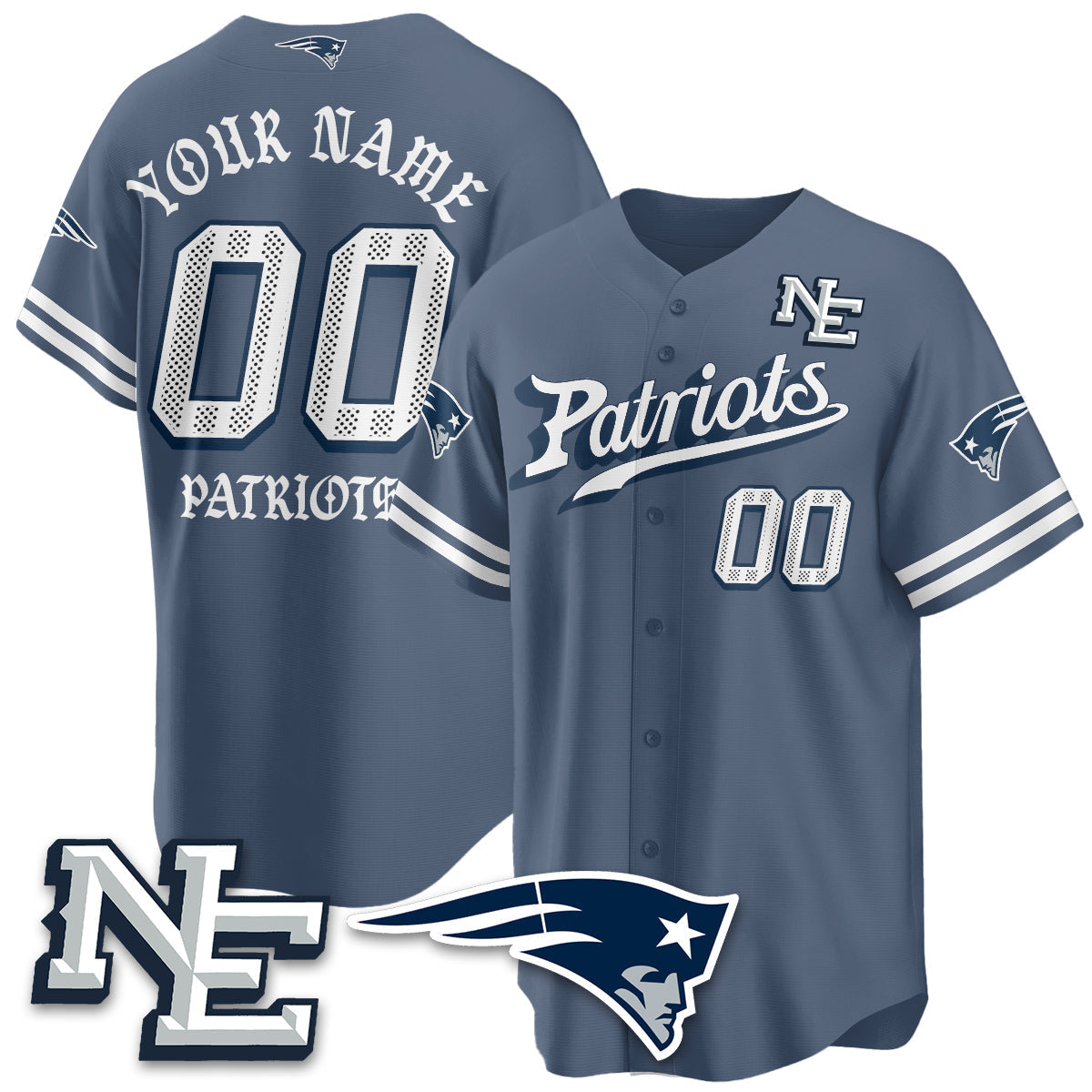 Custom NE Born x Raised Baseball Jersey - Stitched