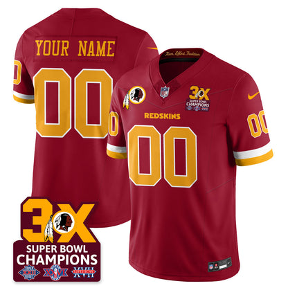WAS 3-Time Champions Patch Vapor Limited Jersey - Stitched