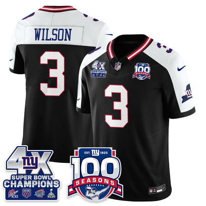 NYG 4-Time Champions Vapor Limited Jersey- 100th Season - All Stitched N1