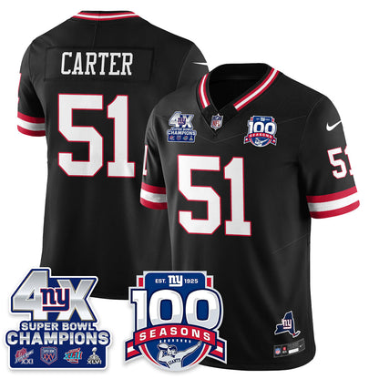 NYG 4-Time Champions Vapor Limited Jersey- 100th Season - All Stitched N1