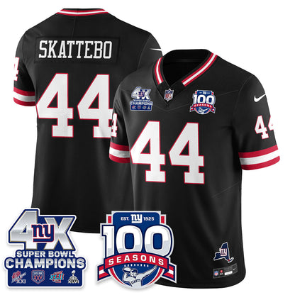 NYG 4-Time Champions Vapor Limited Jersey- 100th Season - All Stitched N1