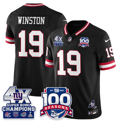 NYG 4-Time Champions Vapor Limited Jersey- 100th Season - All Stitched N1