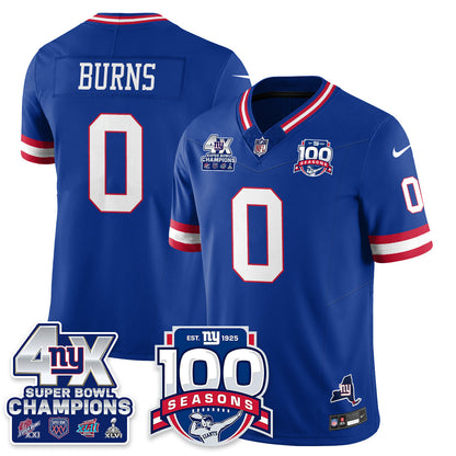 NYG 4-Time Champions Vapor Limited Jersey- 100th Season - All Stitched N1