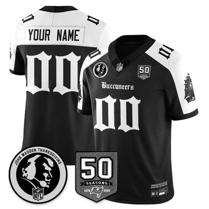 Custom TB Gothic Vapor Limited Jersey - John Madden Patch - Stitched