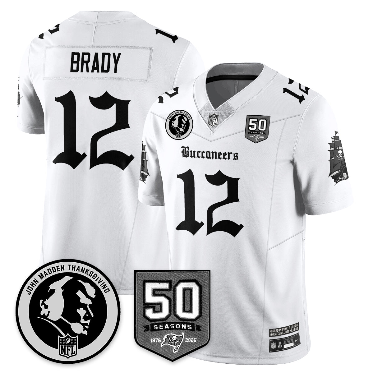 TB Gothic Vapor Limited Jersey - John Madden Patch - Stitched