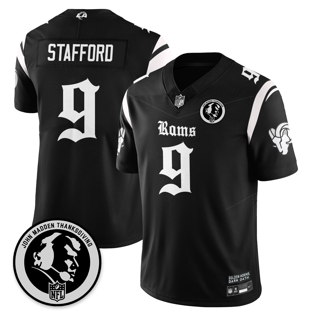LAR Gothic Vapor Limited Jersey - John Madden Patch - Stitched