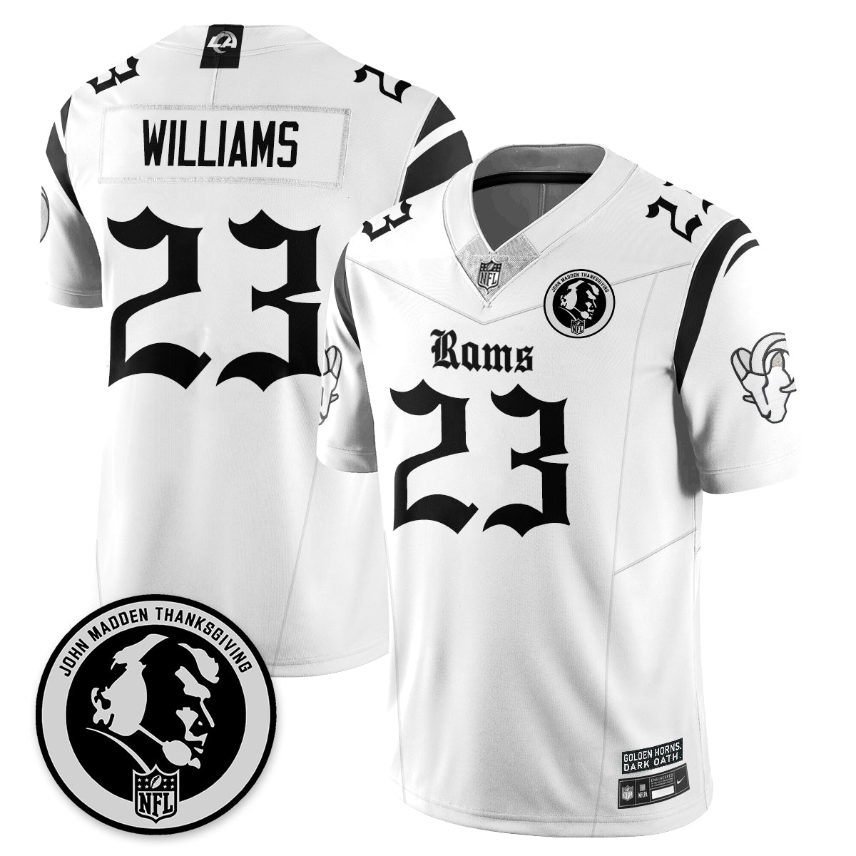 LAR Gothic Vapor Limited Jersey - John Madden Patch - Stitched