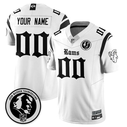 LAR Gothic Vapor Limited Custom Jersey - John Madden Patch - Stitched