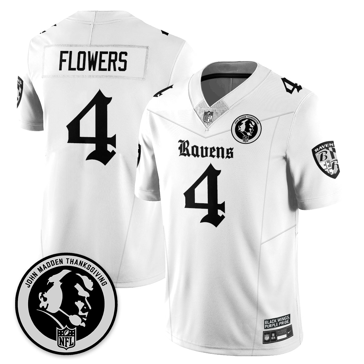BAL Gothic Vapor Limited Jersey - John Madden Patch - Stitched