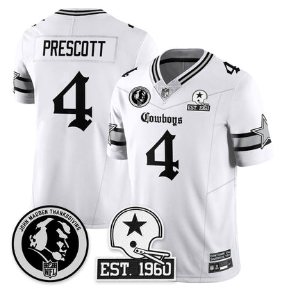 DAL Gothic Vapor Limited Jersey - John Madden Patch - All Stitched