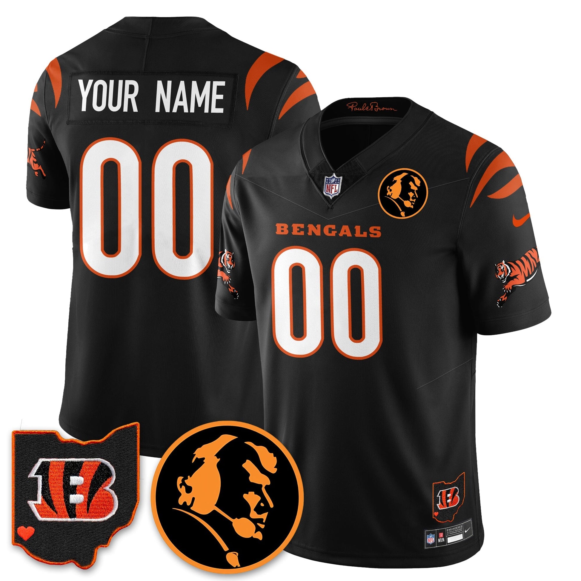 CIN Vapor Limited Jersey - John Madđen Patch - All Stitched