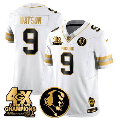 GB 4-Time Champions Vapor Limited Gold Jersey - John Madden Patch - Stitched