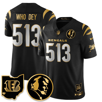 CIN Vapor Limited Gold Jersey - John Madden Patch - Stitched