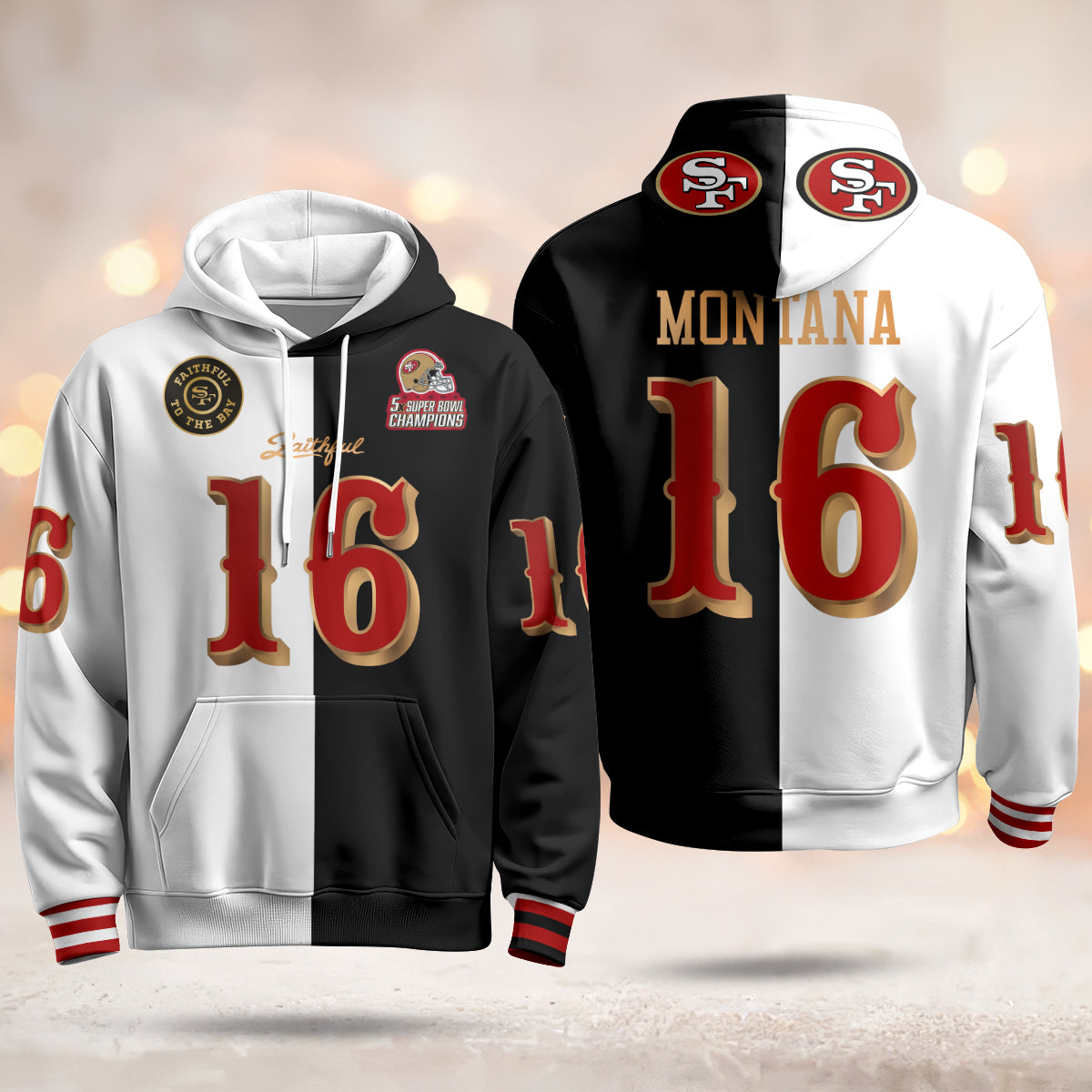 SF Rivalries 5x Champions & Faithful To The Bay Vapor Limited Hoodie - Stitched