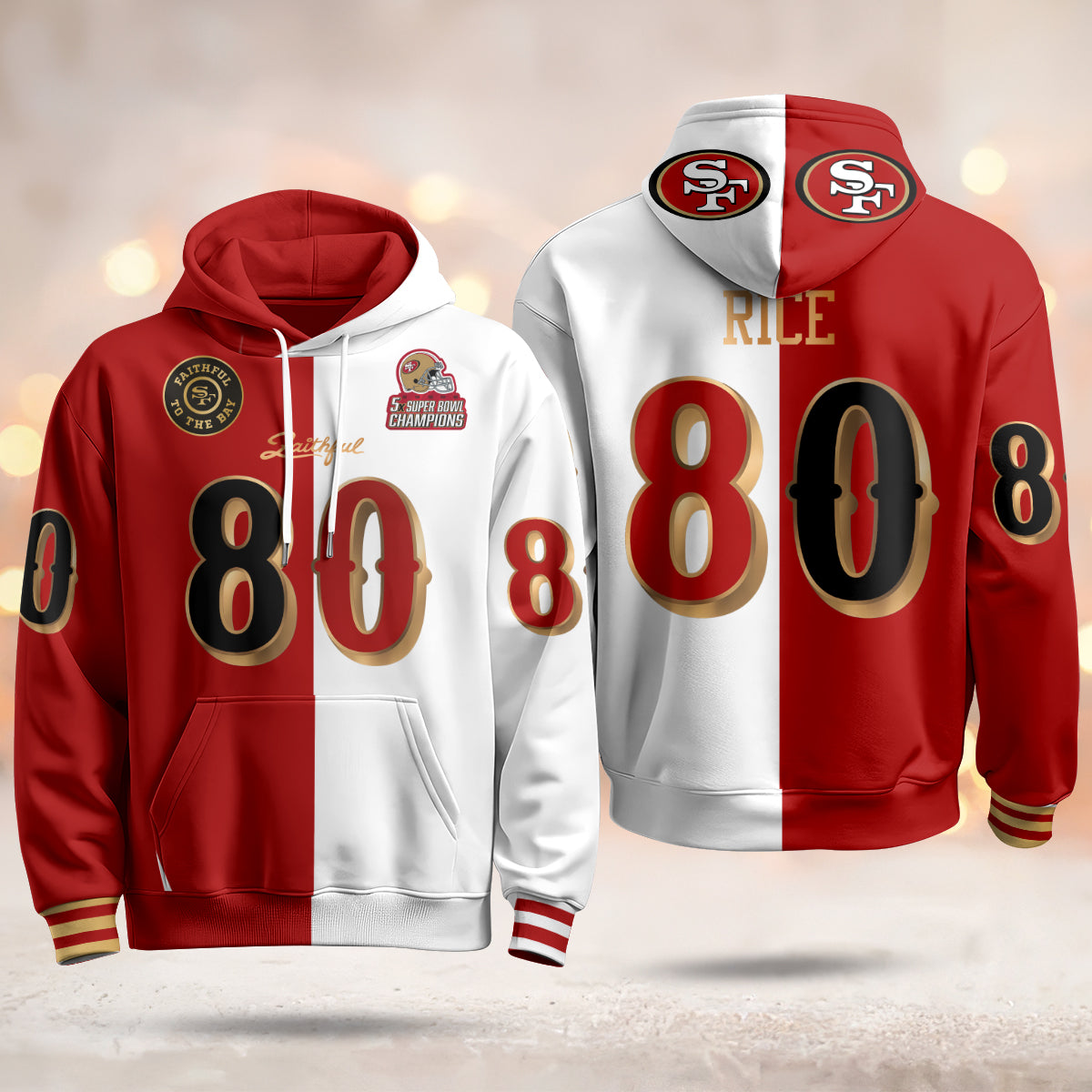 SF Rivalries 5x Champions & Faithful To The Bay Vapor Limited Hoodie - Stitched