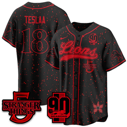 DET 'Stranger Things Edition' Vapor Limited Baseball Jersey - Stitched