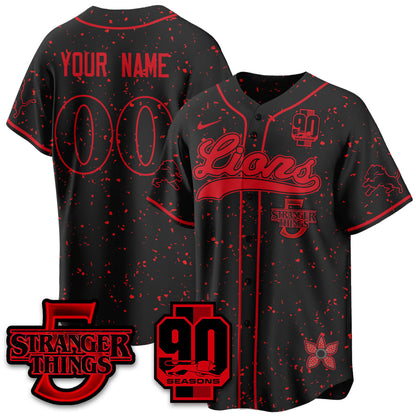 DET 'Stranger Things Edition' Vapor Limited Baseball Jersey - Stitched