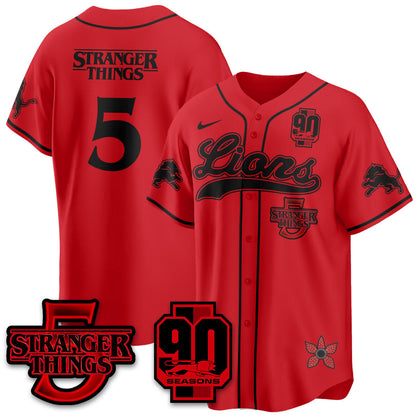 DET 'Stranger Things Edition' Vapor Limited Baseball Jersey - Stitched
