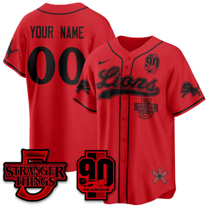 DET 'Stranger Things Edition' Vapor Limited Baseball Custom Jersey - Stitched