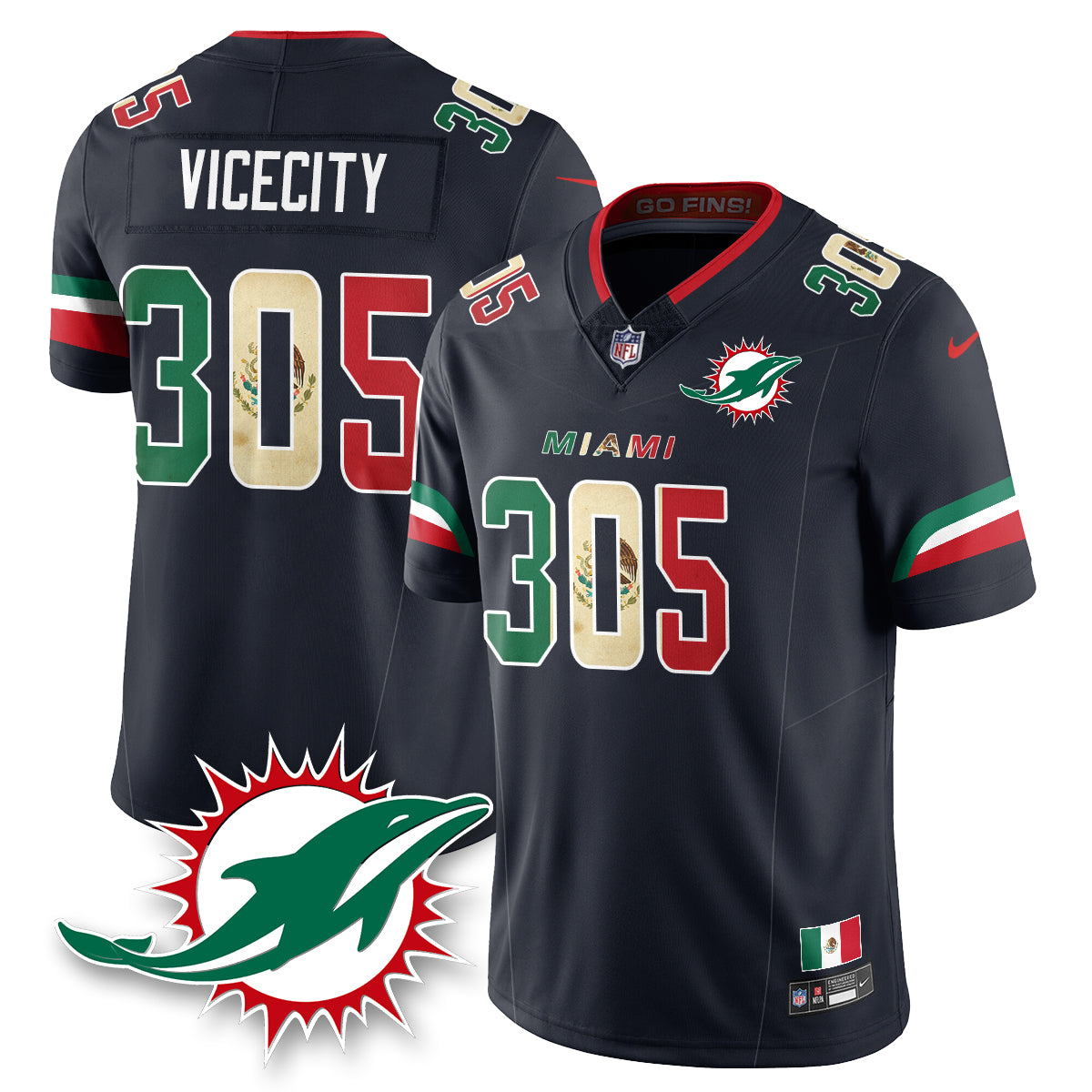 MIA Mexico Vapor Limited Jersey - Stitched