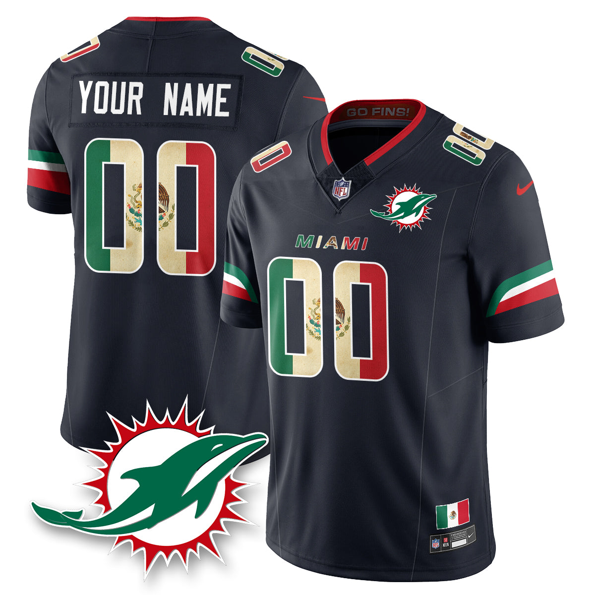 Custom MIA Mexico Vapor Limited Jersey - Stitched