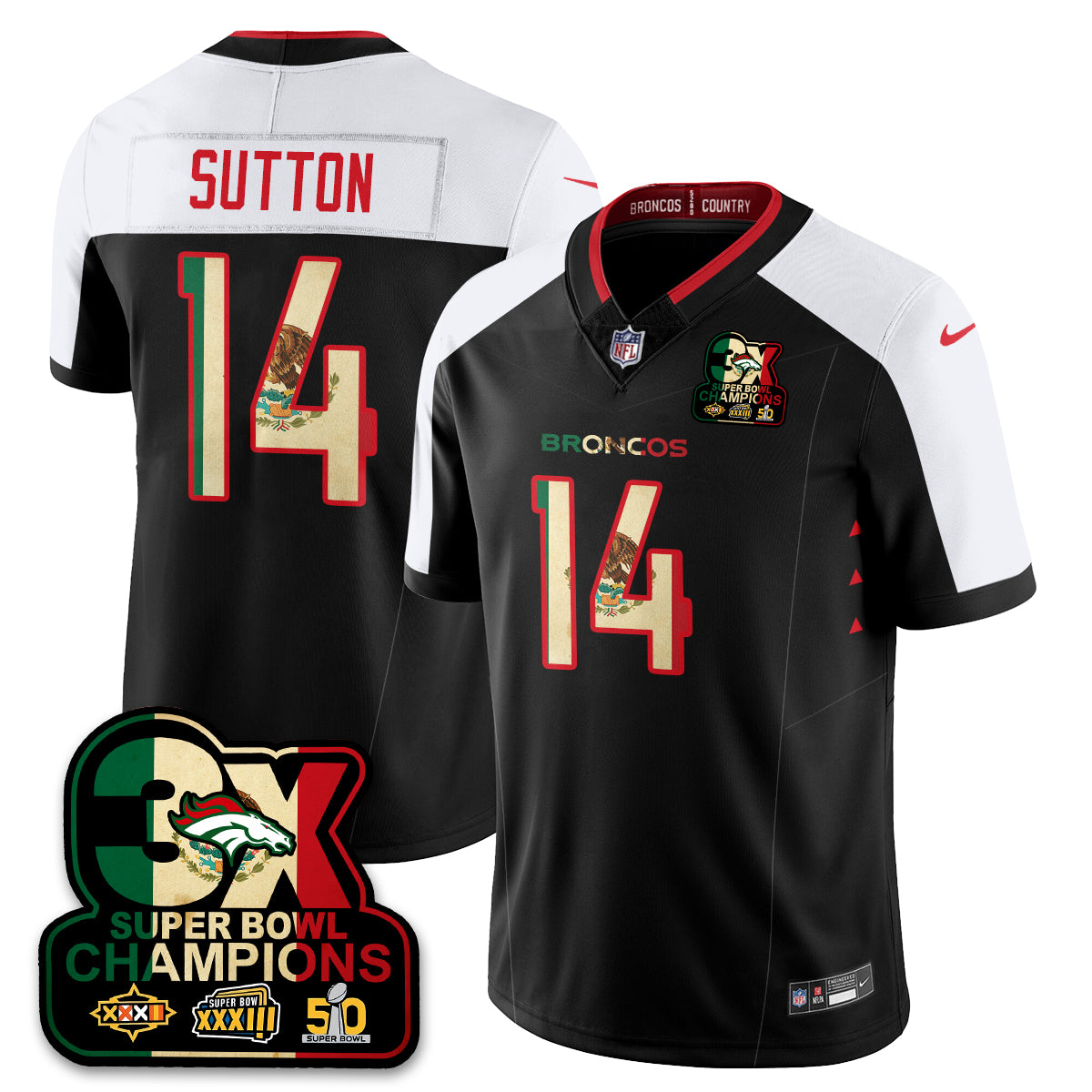 DEN Mexico Vapor Limited Jersey - Stitched