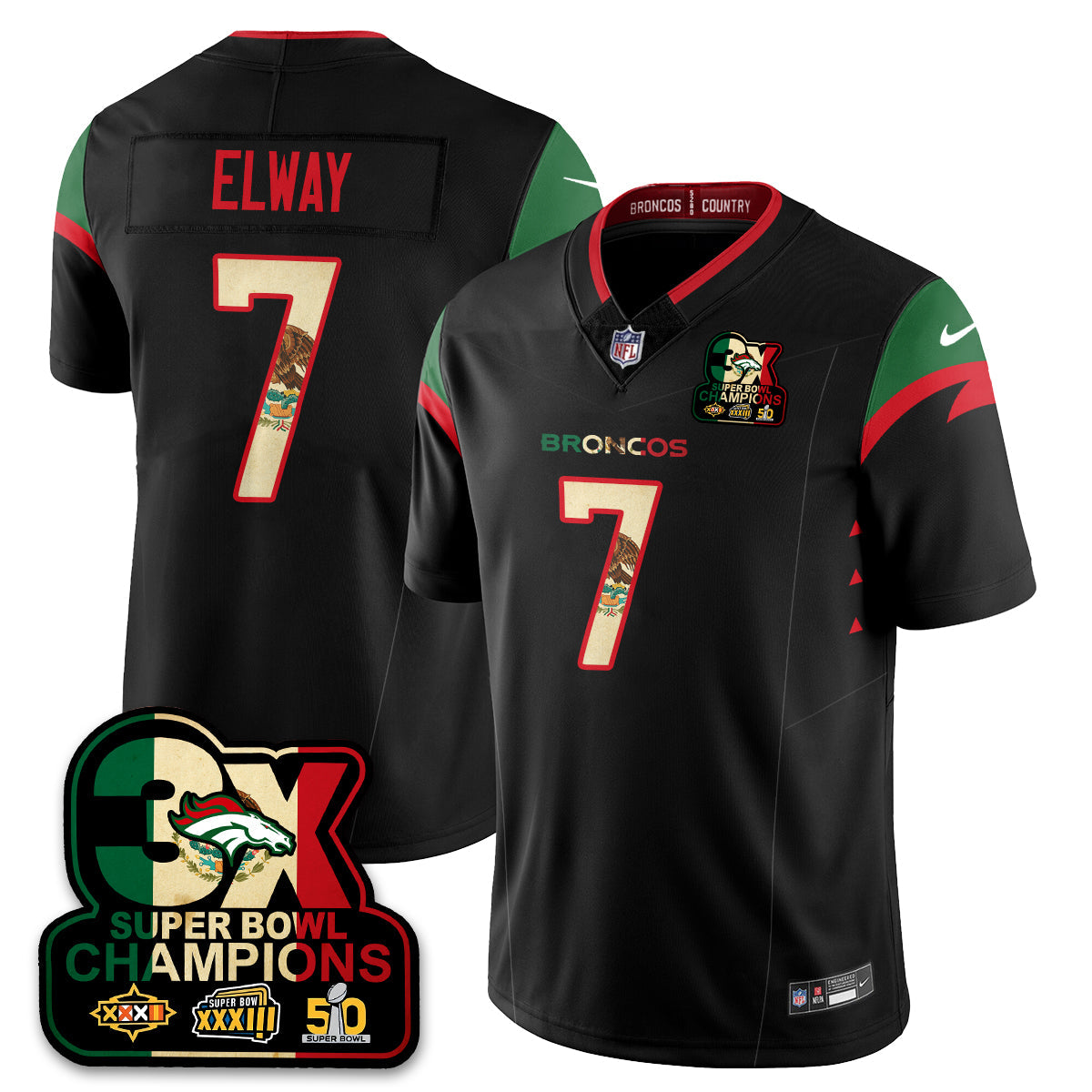 DEN Mexico Vapor Limited Jersey - Stitched