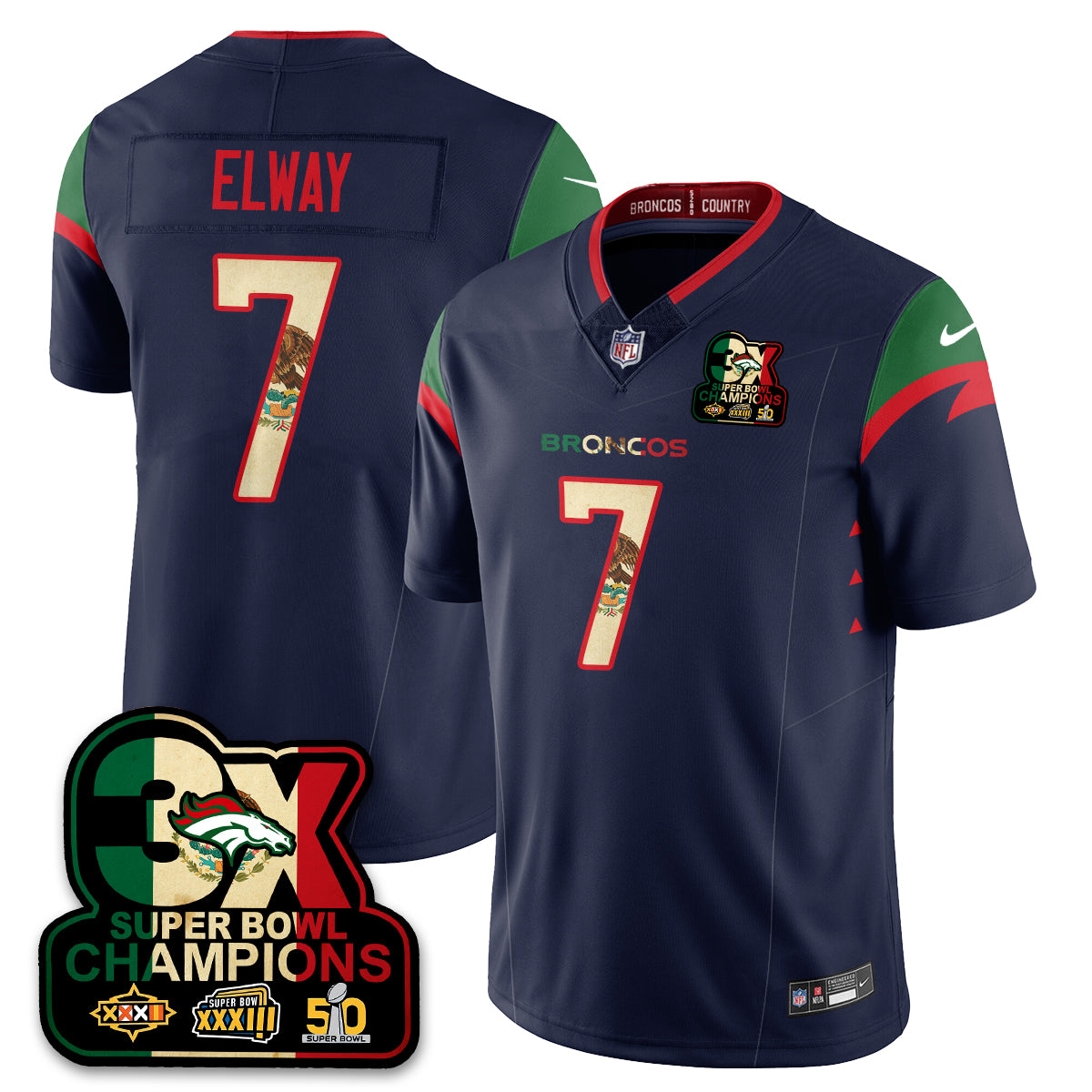 DEN Mexico Vapor Limited Jersey - Stitched
