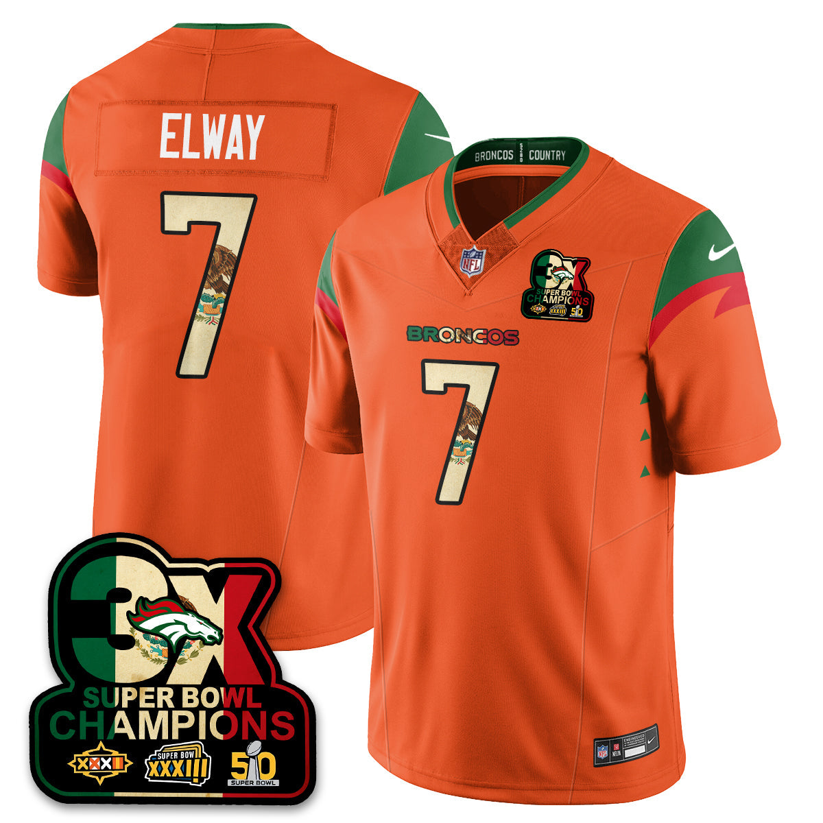 DEN Mexico Vapor Limited Jersey - Stitched
