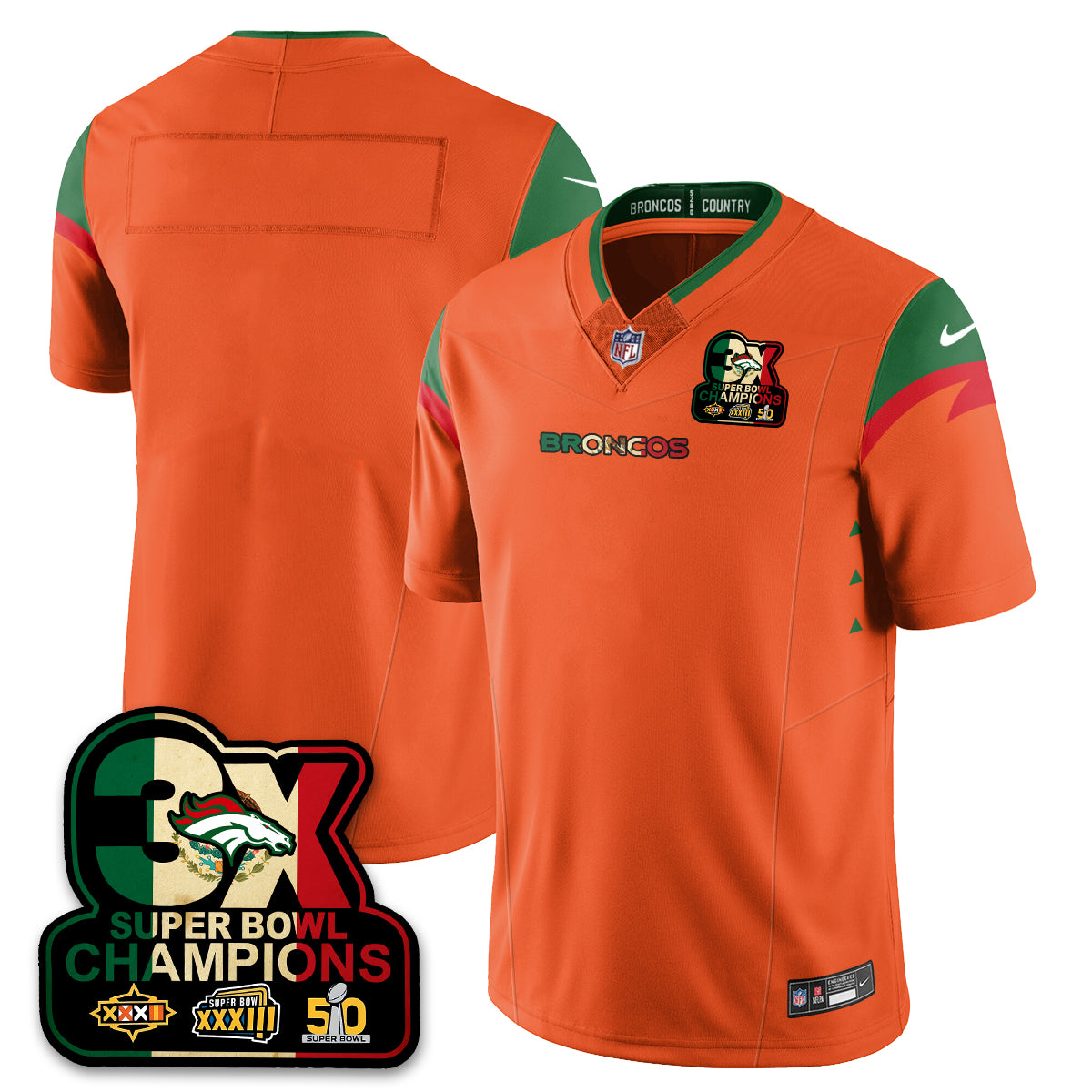 DEN Mexico Vapor Limited Jersey - Stitched