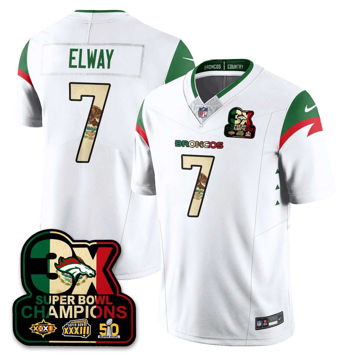 DEN Mexico Vapor Limited Jersey - Stitched