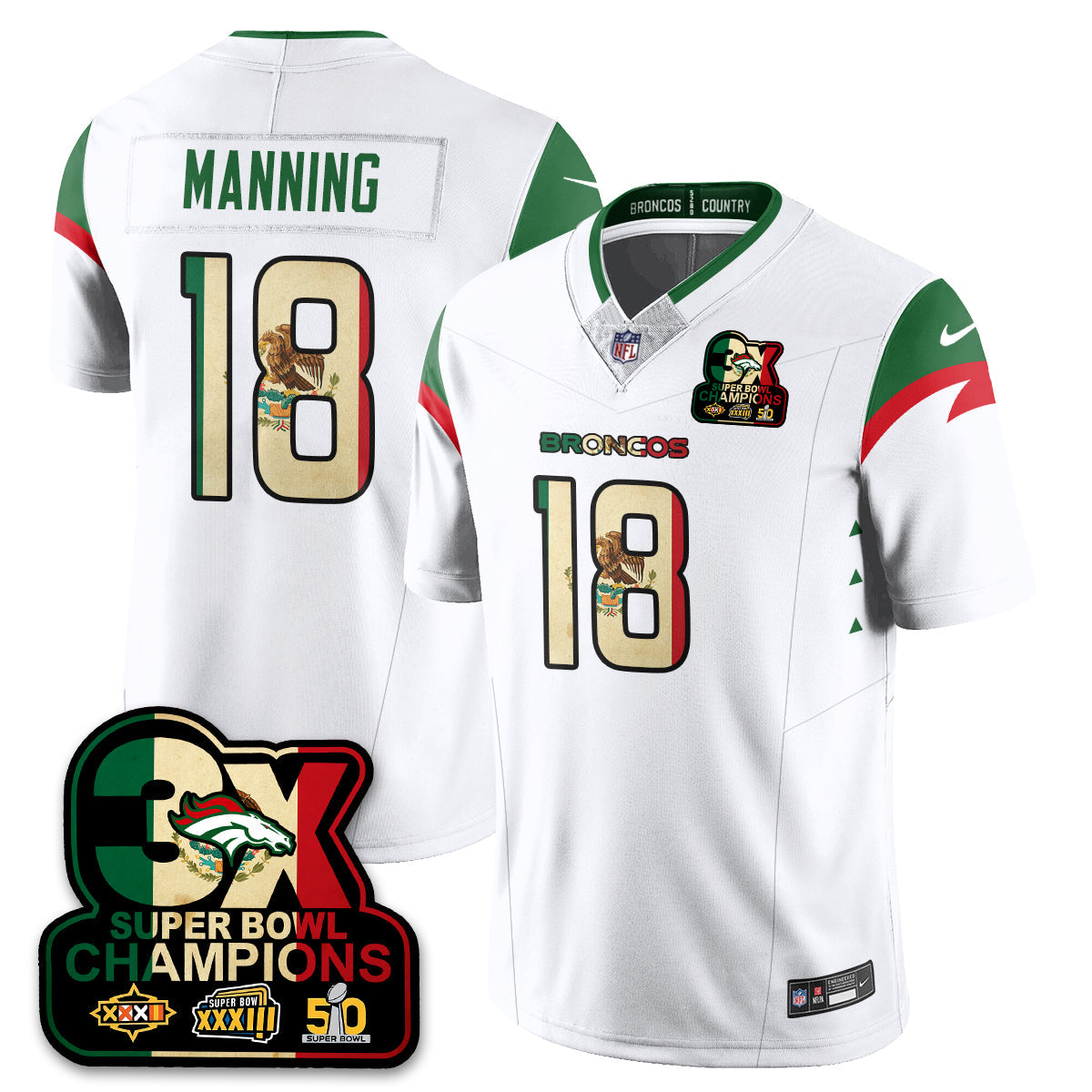 DEN Mexico Vapor Limited Jersey - Stitched