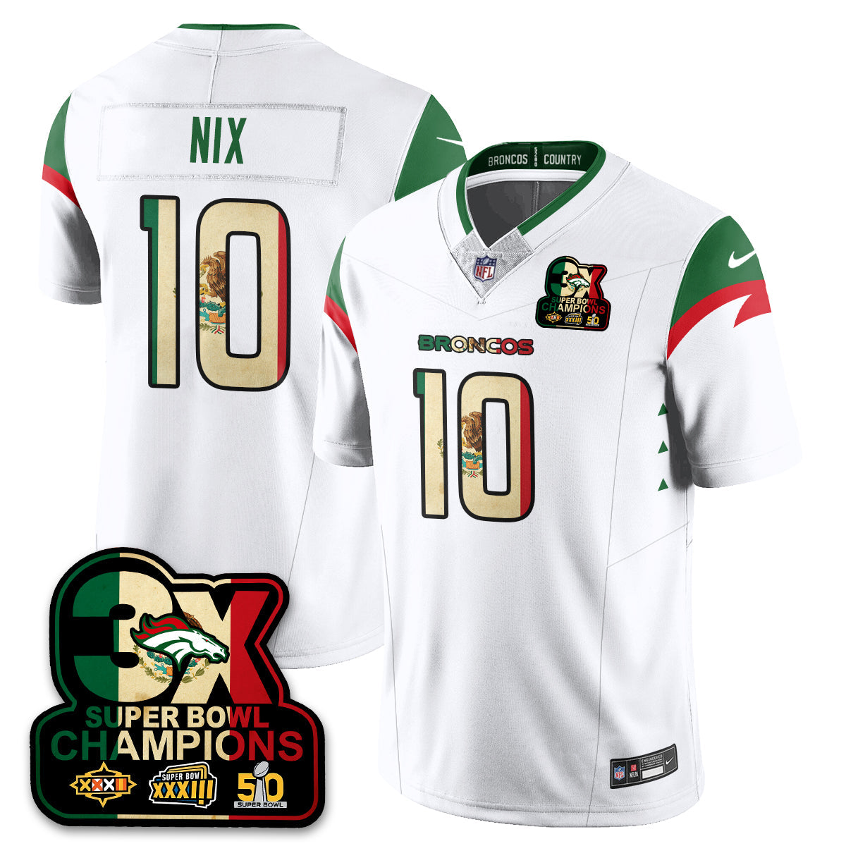 DEN Mexico Vapor Limited Jersey - Stitched