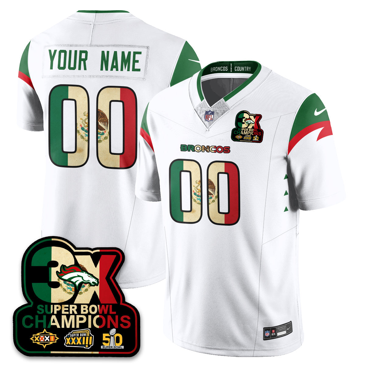 DEN Mexico Vapor Limited Jersey - Stitched
