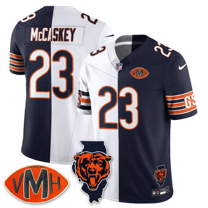 CHI Honor Virginia Halas McCaskey Split Jersey - Stitched