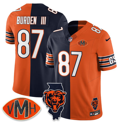 CHI Honor Virginia Halas McCaskey Split Jersey - Stitched