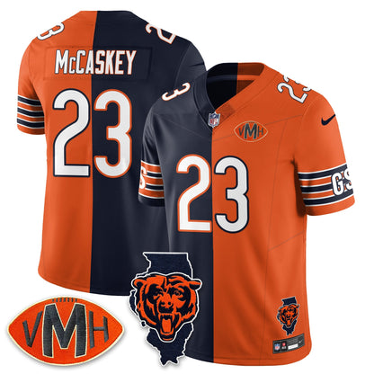 CHI Honor Virginia Halas McCaskey Split Jersey - Stitched