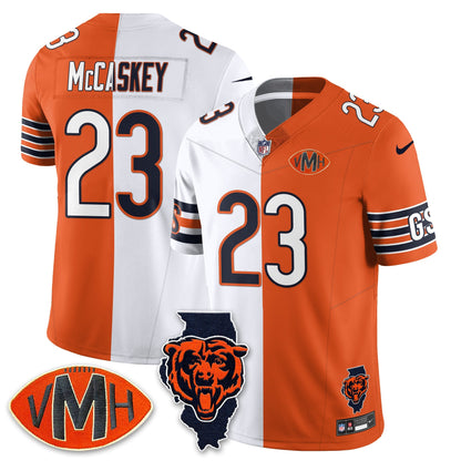 CHI Honor Virginia Halas McCaskey Split Jersey - Stitched