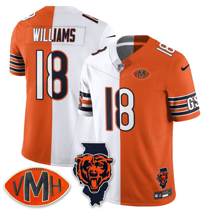 CHI Honor Virginia Halas McCaskey Split Jersey - Stitched