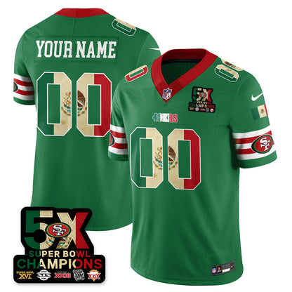 Custom SF Mexico Vapor Limited Jersey - Stitched
