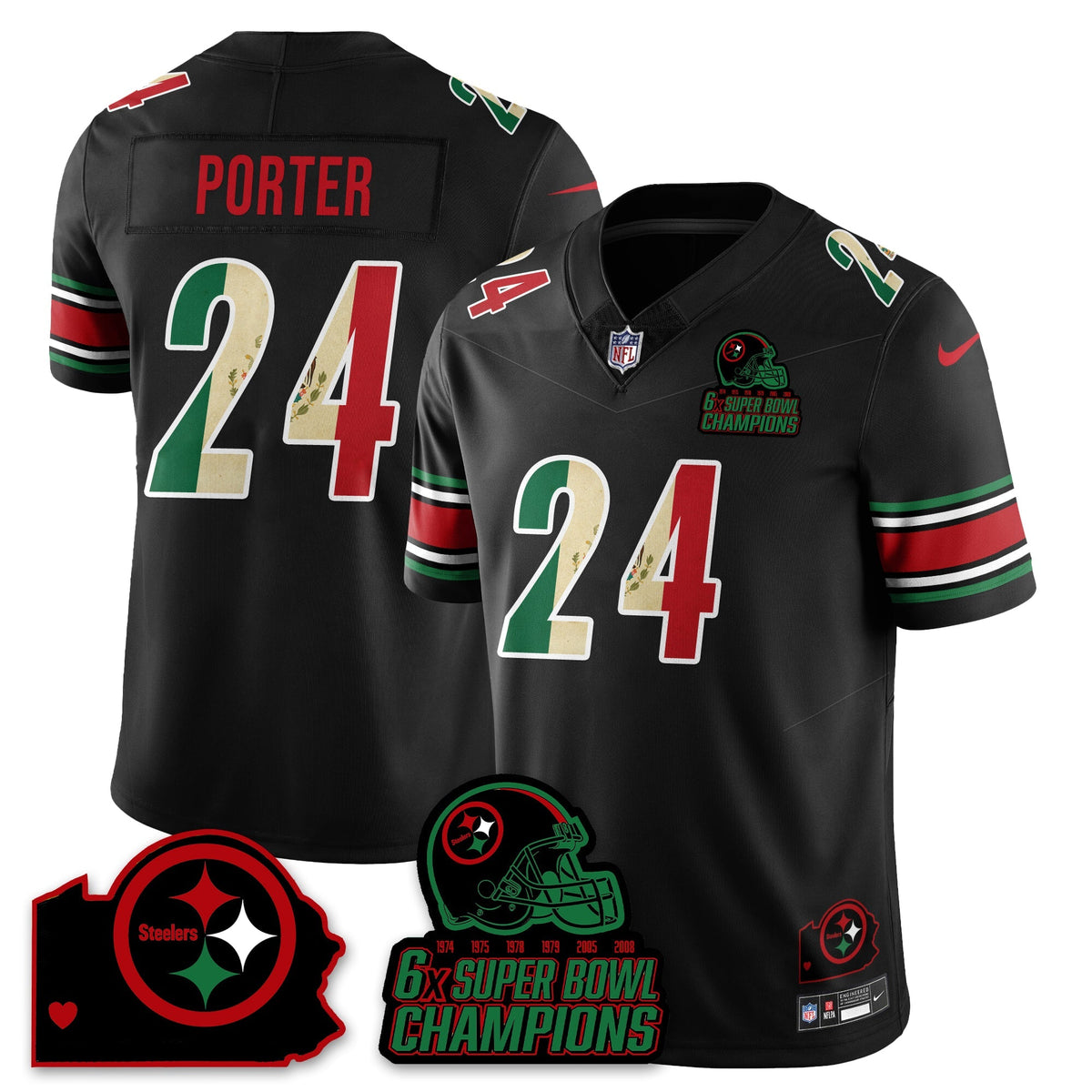 PIT 6-Time Champions Mexico Vapor Limited Jersey - Stitched