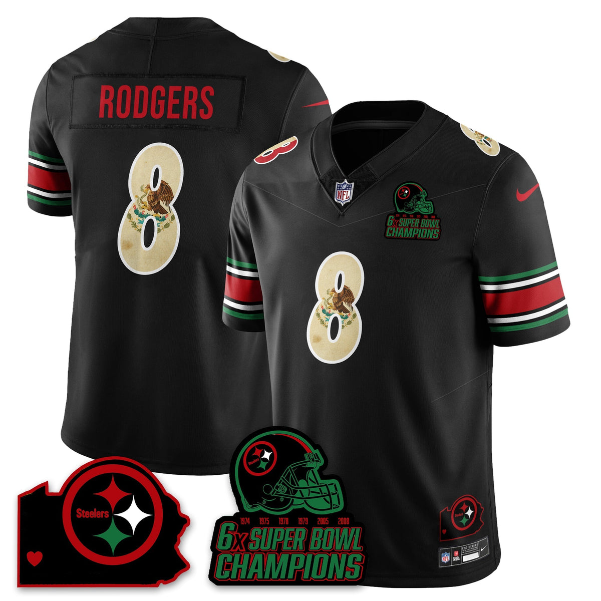 PIT 6-Time Champions Mexico Vapor Limited Jersey - Stitched