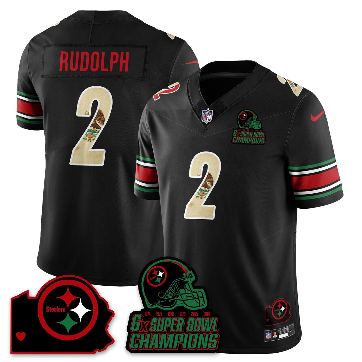 PIT 6-Time Champions Mexico Vapor Limited Jersey - Stitched