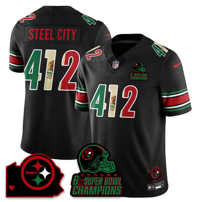 PIT 6-Time Champions Mexico Vapor Limited Jersey - Stitched