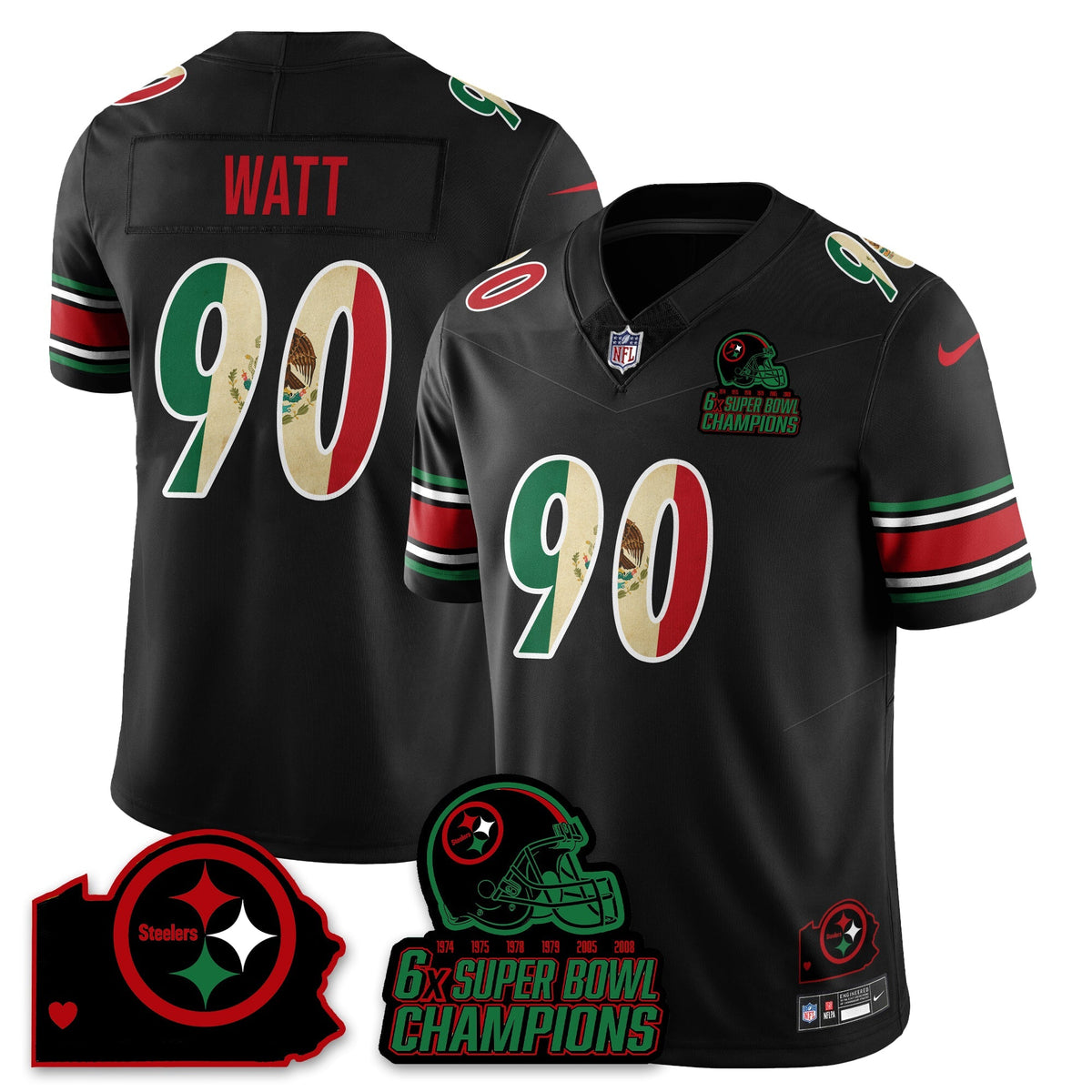 PIT 6-Time Champions Mexico Vapor Limited Jersey - Stitched