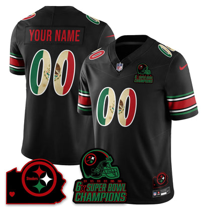 PIT 6-Time Champions Mexico Vapor Limited Custom Jersey - Stitched